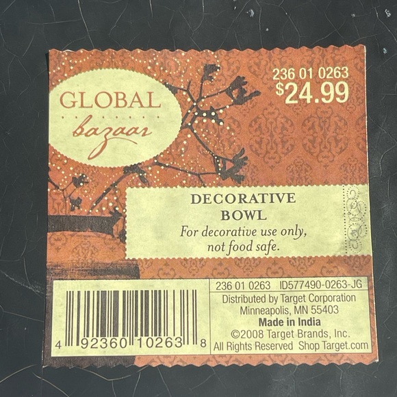 Global Bazaar Copper Finish Decorative Bowl Made in India - Picture 10 of 13